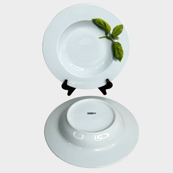 Crate & Barrel Herb Motif Porcelain Dinner Plates Set Of 2 - Picture 4 of 9